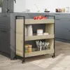 vidaXL Küchenwagen Sonoma-Eiche 70x30x82 cm Holzwerkstoff Produktbild-Vorschau 4
