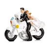 Statuetta torta matrimonio 11,5 cm sposi in moto bianco / Anteprima dell’immagine prodotto 3