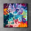 Coloray Uhr auf Leinwand 30x30 cm Wand Uhr Dekoration Produktbild-Vorschau 2