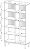 Vysoká vitrína DEMOPOLIS - dub evoke / čierna + LED Náhľad obrázku produktu 8