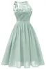 Damen Vintage Neckholder Floral Spitze Hi-Lo Rückenfrei Produktbild-Vorschau 2