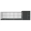 vidaXL Voliere mit Erweiterung Silbern 704x303x216 cm Stahl Produktbild-Vorschau 3