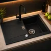Design Granitspüle Sigmaa Granitspüle Schwarz Küchenspüle Produktbild-Vorschau 1