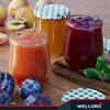 WELLGRO 25x Einmachgläser mit Schraubdeckel grün kariert - Produktbild-Vorschau 6