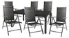 7tlg Gartengarnitur Aluminium Non-Wood Hochlehner 80x90cm Gartentisch Anthrazit Produktbild-Vorschau