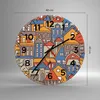 Wanduhr - Rund - Glasuhr - Stadt Haus Straße - 40x40cm - Produktbild-Vorschau 3