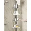 Duschregal Eckregal Badregal 4 Ablagen Halter Teleskopregal Produktbild-Vorschau 10