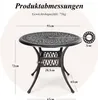 Tavolo da giardino con foro per ombrellone COSTWAY, tavolo Anteprima dell’immagine prodotto 3