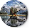Wanduhr - Rund - Glasuhr - See Landschaft Natur - 30x30cm - Produktbild-Vorschau 1