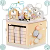 Grand cube d'apprentissage Montessori - Cube d'activité Voir les images du produit 2