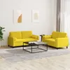 Design 2-tlg. Sofagarnitur mit Kissen Gelb Samt, Produktbild-Vorschau 1