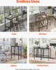Collage of four images showing a bar table in different settings: cafe, kitchen, office, and living room. Produktbild-Vorschau