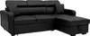 Ecksofa, umwandelbar, WARREN, 3-Sitzer, schwarzes Produktbild-Vorschau 1