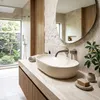 Lavabo Da Appoggio Rea Focus Creme Ecru Anteprima dell’immagine prodotto 3