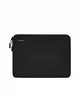 A black laptop sleeve is shown against a white background. Produktbild-Vorschau