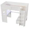 Gaming Hochbett mit Schreibtisch, LED-Beleuchtung, USB & Produktbild-Vorschau 7