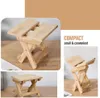 Kleiner, klappbarer Holzhocker mit einer Tragkraft von 90 Produktbild-Vorschau 5