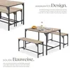 tectake® Sitzgruppe Bolton 3-teilig Industrial Style Produktbild-Vorschau 3
