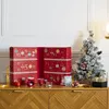 Adventskalender im klassischen Rot-Design, wiederbefüllbar mit kleinen Geschenken Productafbeelding-voorbeeld