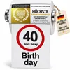 Fun Klopapier 40. Geburtstag - Bedrucktes Toilettenpapier Produktbild-Vorschau 1