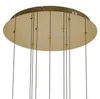 Lucande LED-Hängelampe Hayley, Ø 40 cm, 9-flg., gold, Glas Produktbild-Vorschau 6