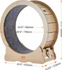 A wooden cat exercise wheel with dimensions labeled. Náhľad obrázku produktu