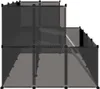 vidaXL Kleintierkäfig Schwarz 143x107x93 cm PP und Stahl Produktbild-Vorschau 11