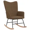 vidaXL Chaise à bascule Marron Tissu Voir les images du produit 8