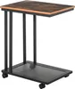 HOMCOM Beistelltisch rollbar Couchtisch Nebentisch Produktbild-Vorschau 1