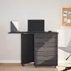 vidaXL Skříňka na kolečkách se stolem MOSS Grey z masivního Náhled obrázku produktu 3