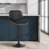 Chaise de bar en simili-cuir Clawson noir - noyer/noir Voir les images du produit 7