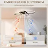 HOMCOM LED Deckenleuchte mit Ventilator, Leise DC Motor, 6 Produktbild-Vorschau 7