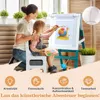 COSTWAY Kinder Staffelei mit Stuhl, höhenverstellbare Produktbild-Vorschau 5