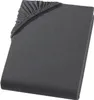 Jersey Spannbettlaken Topper Bettlaken 200x200 cm Anthrazit Produktbild-Vorschau 2