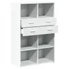 Highboard Weiß 80x42,5x124 cm Holzwerkstoff Produktbild-Vorschau 7