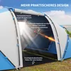 Outsunny Campingzelt Familienzelt mit 2 Schlafkabinen 4-6 Produktbild-Vorschau 6