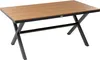 BELIANI Gartentisch Schwarz u. Braun aus Aluminium u. Produktbild-Vorschau 1