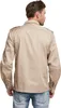 Back view of a man wearing a beige long-sleeved shirt and blue jeans. Anteprima dell’immagine prodotto