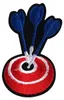 Dartscheibe Pfeile Emblem Aufnäher zum Aufbügeln Produktbild-Vorschau 1