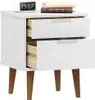 vidaXL Nočný stolík MOLDE White 40x35x48 cm Masívne Náhľad obrázku produktu 3