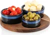 Tapas-Servier-Satz - Holz-Platte - 3 Schalen in Produktbild-Vorschau 1