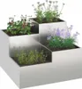 vidaXL Gartenblumentopf Silber 100 x 100 x 60 cm Edelstahl Produktbild-Vorschau 3