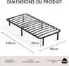 DEWINNER - Sommier 90x190 cm | Sommier à Lattes 90x190 Voir les images du produit 2