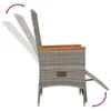 vidaXL 9 tlg. Garten Essgruppe mit Kissen Grau Poly Rattan Produktbild-Vorschau 7