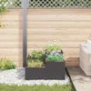 vidaXL Vaso da giardino nero 80 x 80 x 48 cm in acciaio Anteprima dell’immagine prodotto 4