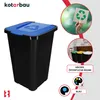 KOTARBAU® Odpadkový koš 50l Víko na třídění odpadu v modré Náhled obrázku produktu 5