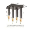 ZMH Deckenlampe Grau Deckenleuchte Vintage - Wohnzimmer E14 Produktbild-Vorschau 2