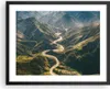 Gerahmtes Poster - Schwarzer Rahmen - Berge Weg Wald - Produktbild-Vorschau 1