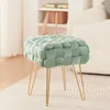 Theo&Cleo Moderner Velvet Kosmetik Hocker, Quadratisch Produktbild-Vorschau 6