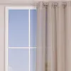 Ösengardine Leinenoptik uni natur 140x260cm Produktbild-Vorschau 1